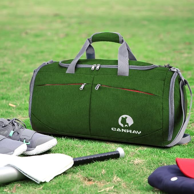 Canway Sports Gym Bag, Travel Duffel bag with Wet Pocket & Shoes Compartment for men women, 45L/40L, Lightweight