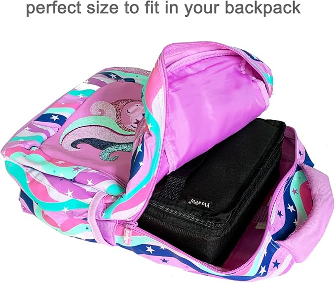 FlowFly Small Insulated Lunch box Portable Soft Bag Mini Cooler Thermal Meal Tote Kit with Handle for Work & School, Royal