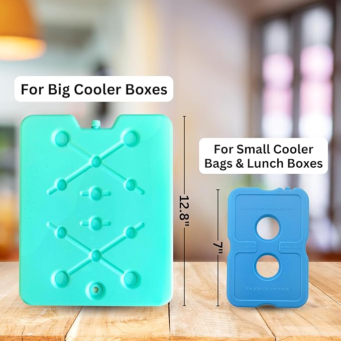 GURIN Reusable Ice Packs for Lunch Box/Coolers, Bag, or Backpack Coolers - Cold Up to 8-12 Hours Long Lasting for Camping Picnic, Outdoor Activities, Food Delivery