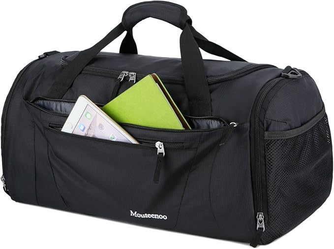 Gym Bag 40L Sports Travel Duffel Bag for Men and Women with Shoes Compartment