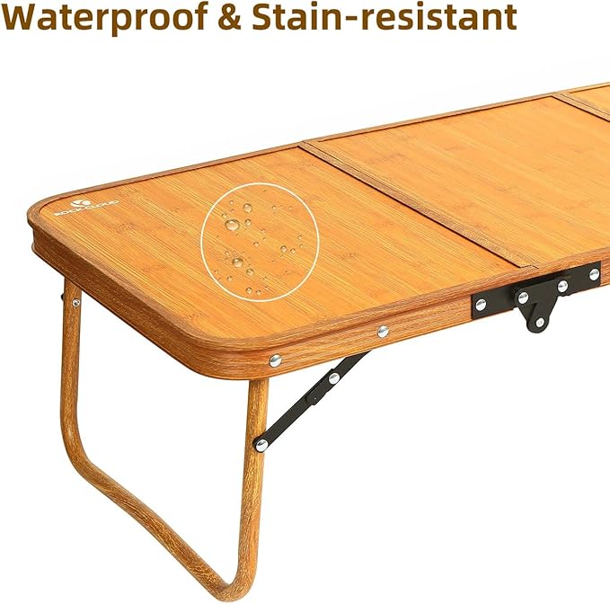 ROCK CLOUD Portable Camping Table Ultralight Camp Table Foldable 3-Folding Beach Table for Camping Hiking Garden Outdoor Picnic