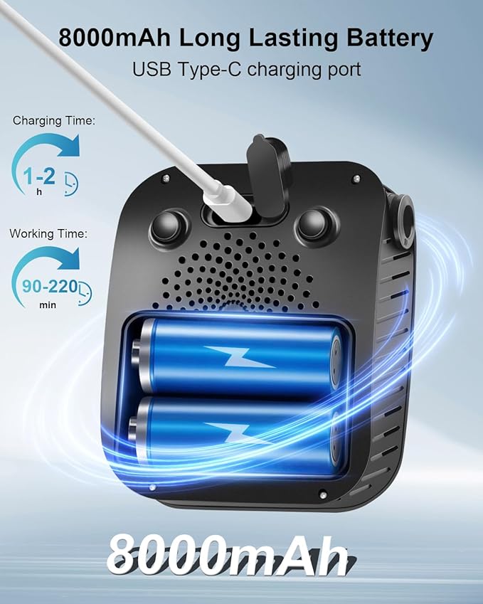 AUTOPkio Portable Camping Shower, Rechargeable Camp Shower Pump with USB Cable & Electric Outdoor Shower Head Sprayer for Camping, Hiking, Pet Bathing, Washing