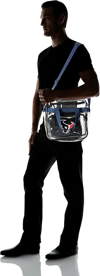 FOCO NFL Team Logo Clear See Through Stadium High End Messenger Bag