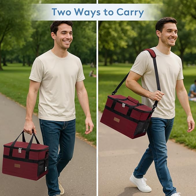 Lifewit Cooler Bag 30/50/60 Cans Collapsible and Insulated Large Lunch Bag Leakproof Soft Cooler Portable Tote for Camping/BBQ/Family Outdoor Activities