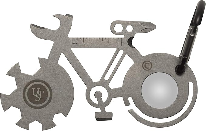 UST Tool-a-Long Multi-Tool Carabiners with Durable, Compact Stainless Steel Construction for Hiking, Kayaking, Camping, Travel and Outdoor Survival