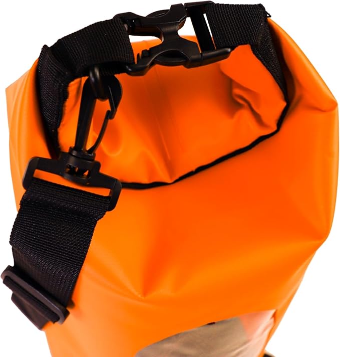 YakAttack 10L Roll-Top Waterproof Dry Bag with Air Valve | Durable & Water Resistant | Compact Storage | Remove Trapped Air | Additional Buoyancy | Dry Bag for Kayaking, Hiking, Boating & Camping