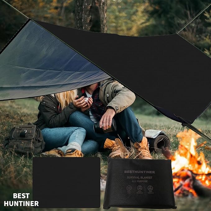 Heavy Duty Survival Blanket -Multifunctional Reflective Tarp Thermal Blanket - 60" x 83" Waterproof Sandproof for Camping Hiking Outdoors Multifunctional Emergency Blanket…