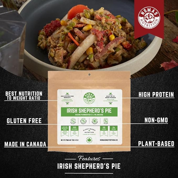 – Irish Shepherd’s Pie | High Energy, All Natural Ingredients | Gluten, Dairy & Palm Oil Free | Just Add Boiling Hot Water