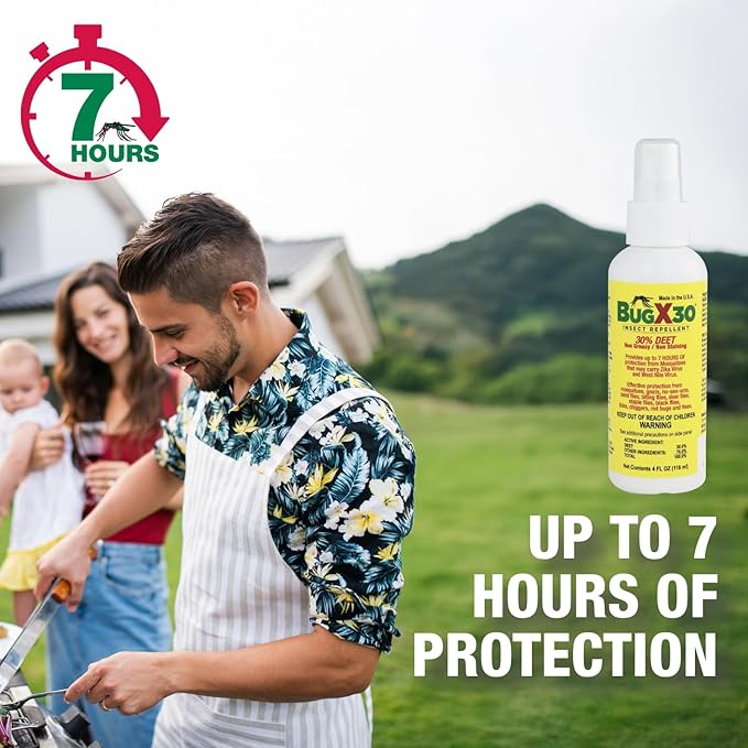 CoreTex Bug X 30 Mosquito, Tick, & Insect Repellent Spray with 30% DEET - 8oz Bottle of Bug Repellent for Up to 7+ Hours of Protection Against 12 Types of Insects