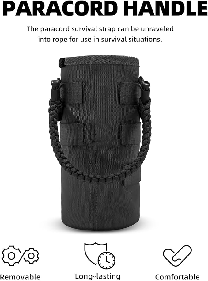 Water Bottle Holder Bag with Molle Strap - Water Bottle Carrier Pouch for Walking, Gym, Camping, Fishing, Hunting 32oz, 64oz, 128oz One Gallon Tactical Carrier Holder