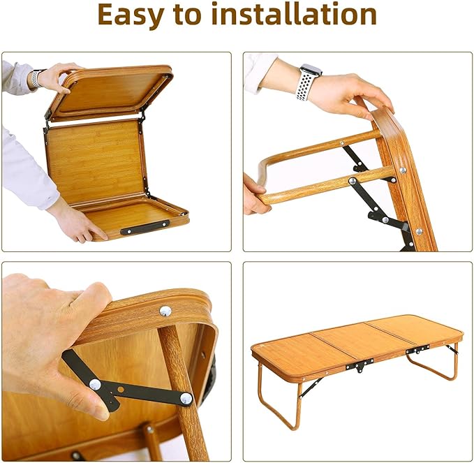 ROCK CLOUD Portable Camping Table Ultralight Camp Table Foldable 3-Folding Beach Table for Camping Hiking Garden Outdoor Picnic