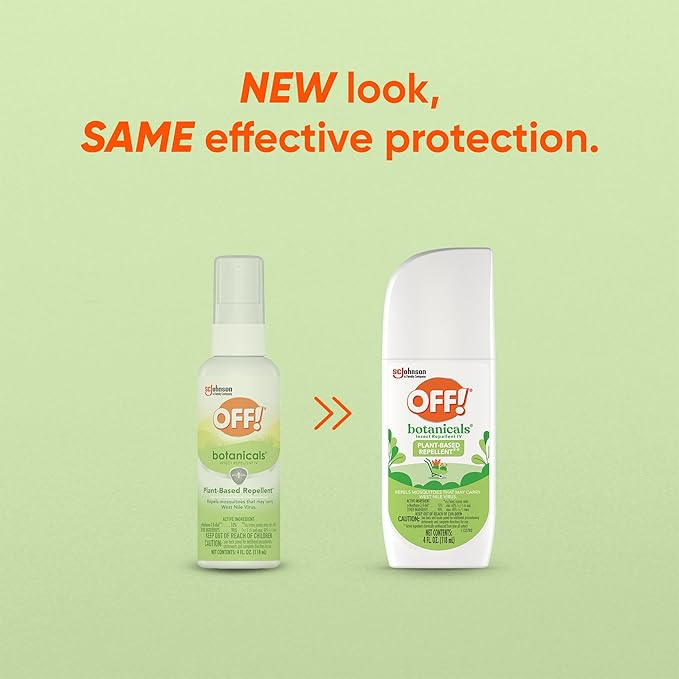 OFF! Botanicals Insect Repellent, Plant-Based Bug Spray & Mosquito Repellent, 4 Oz