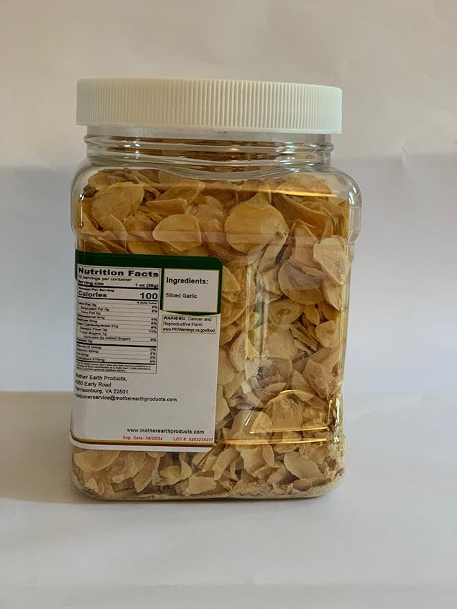 Dried Sliced Garlic Quart Jar, 12 oz.