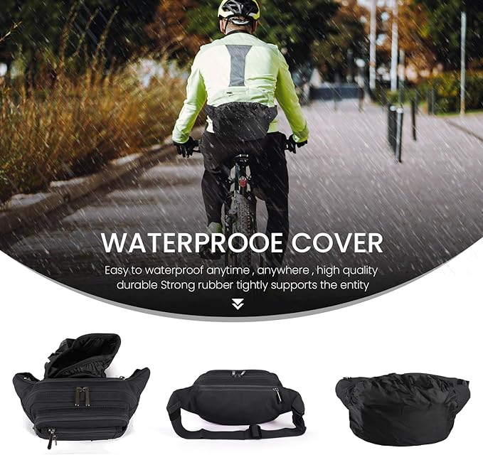 CXWMZY Fanny Packs For Women & Men Waist Pack Hip Bum Bag with Multi-Pockets Large Capacity Waterproof Casual Bum Bag for Disney Traveling Casual Cycling Running Hiking