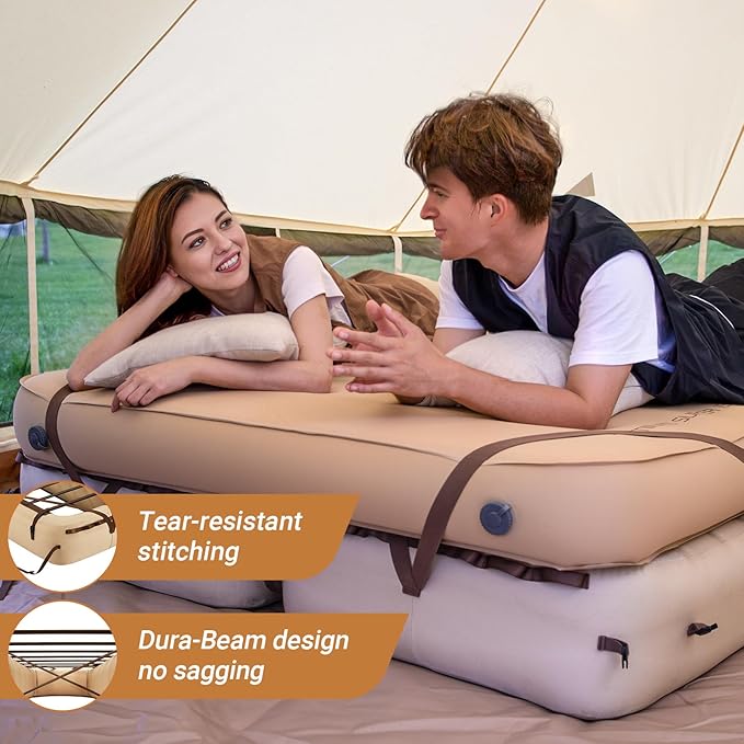 KingCamp Air Mattress Frame, Portable Inflatable Camping Cot Base Heavy Duty Bed Frame for Outdoor Travel & Home Tent (Bed Only, Air Pump and Mattress Not Included)