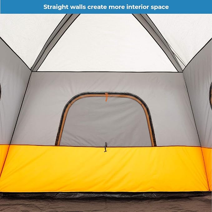 CORE Tent for Family Camping | 4 Person & 6 Person Portable Camp Tent with Carry Bag for Outdoor Car Camping | Included Gear Loft Organizer for Camp Accessories