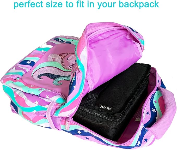 FlowFly Small Insulated Lunch box Portable Soft Bag Mini Cooler Thermal Meal Tote Kit with Handle for Work & School, Beige