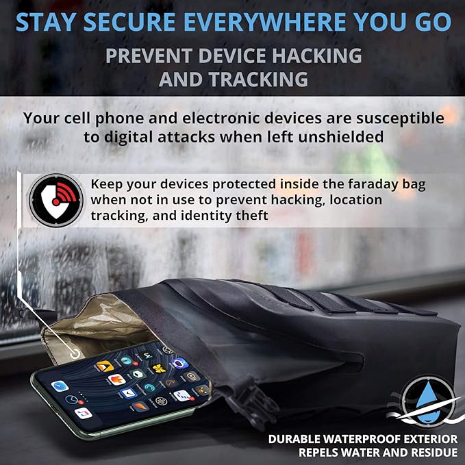 Mission Darkness Dry Shield MOLLE Faraday Pouch (2nd Gen) // Waterproof & Submergible Dry Bag + RF Shielding Liner. Signal Blocking, Anti-tracking, EMP Shield, Data Privacy, Electronic Device Security