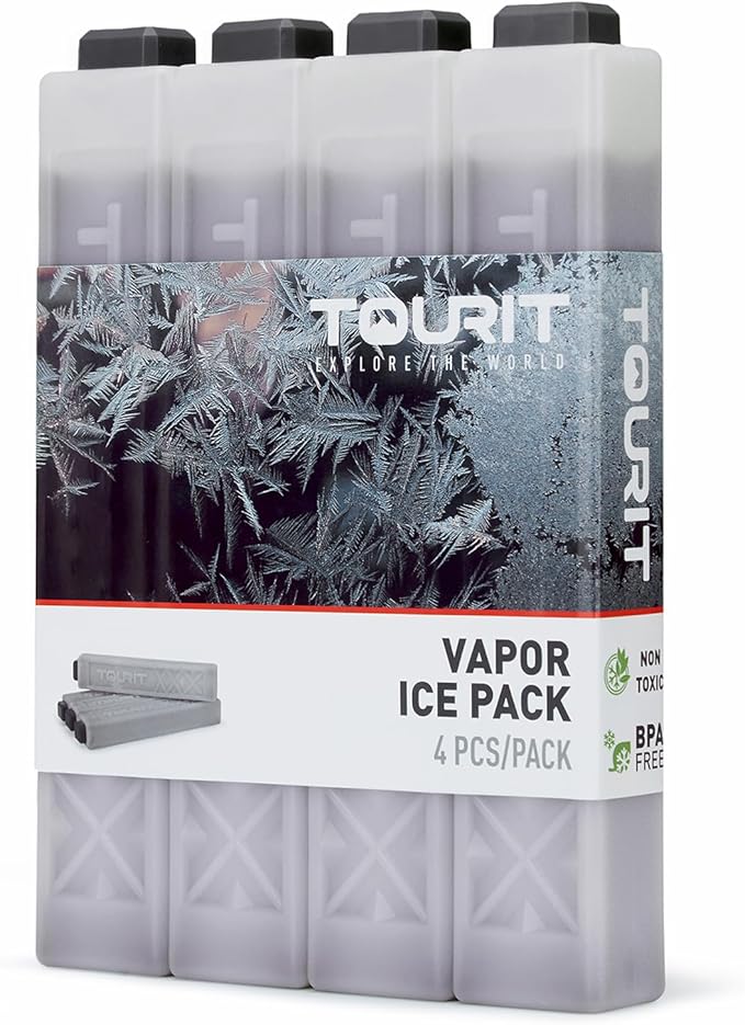 TOURIT Ice Packs for Coolers Reusable Long Lasting Freezer Packs for Lunch Bags/Boxes, Cooler Backpack