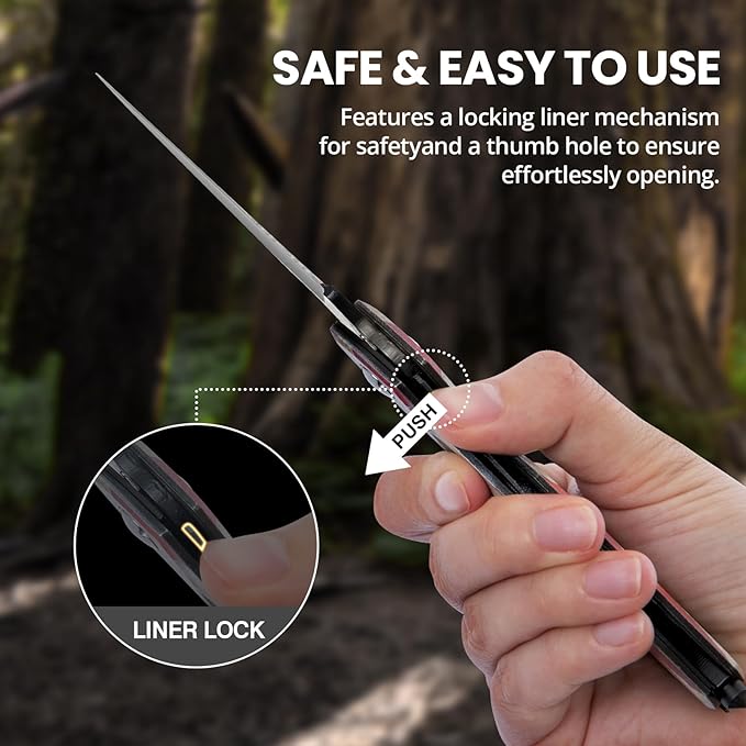Multitool Carabiner Knife Tools for Men, Cool Gadgets Survival Gear with Folding Knives, Bottle Opener, Window Breaker and Screwdriver for Hiking Camping, 7-in-1 EDC Multi Tool (USA Flag)