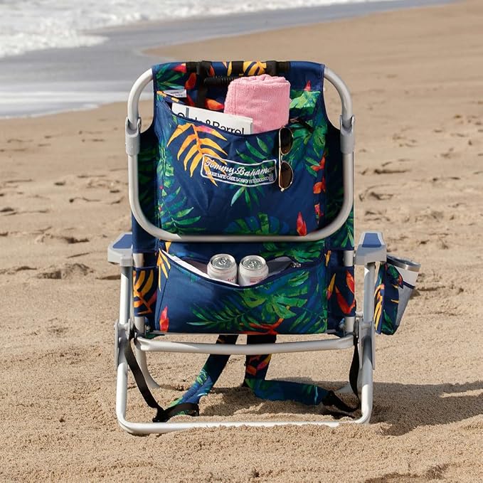 Tommy Bahama 5 Position Beach Chair (Green Leaves)