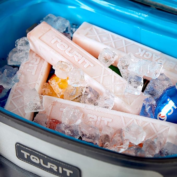 TOURIT Ice Packs for Coolers Reusable Long Lasting Freezer Packs for Lunch Bags/Boxes, Cooler Backpack