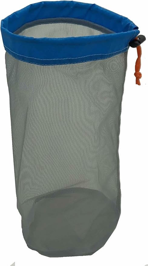 Lightweight See-through Mesh Stuff Sack Ditty Bags, Nylon Drawstring Storage Pouch Bags for Camping Travel Hiking, Set of 3