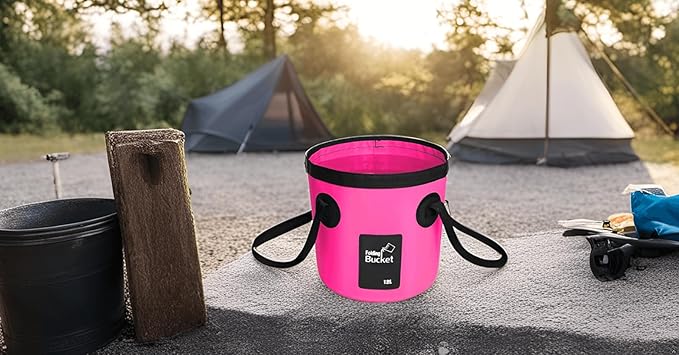 BANCHELLE Collapsible Bucket Water Container Portable Folding Camp Wash Basin for Outdoor Traveling Hiking Fishing Car Washing Gardening Camping 2 PCS