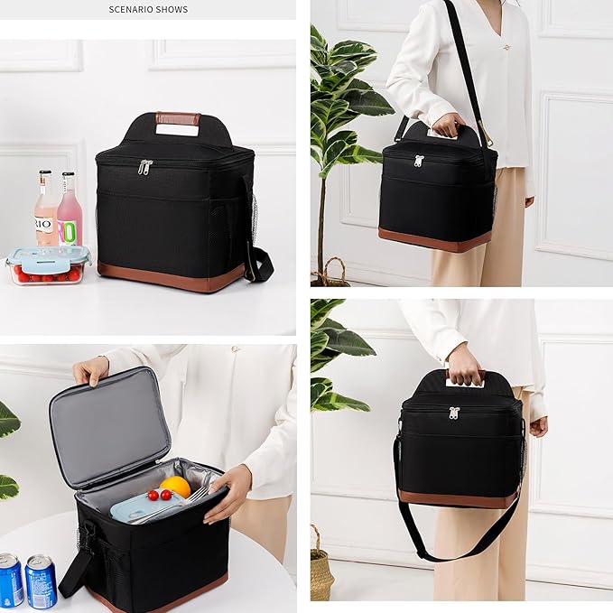 24-Can Insulated Lunch Bag for Women & Men - Large Soft Cooler Box with Leakproof Design, Lightweight Thermal Tote for Work, Travel, Picnic, Camping (Navy blue)