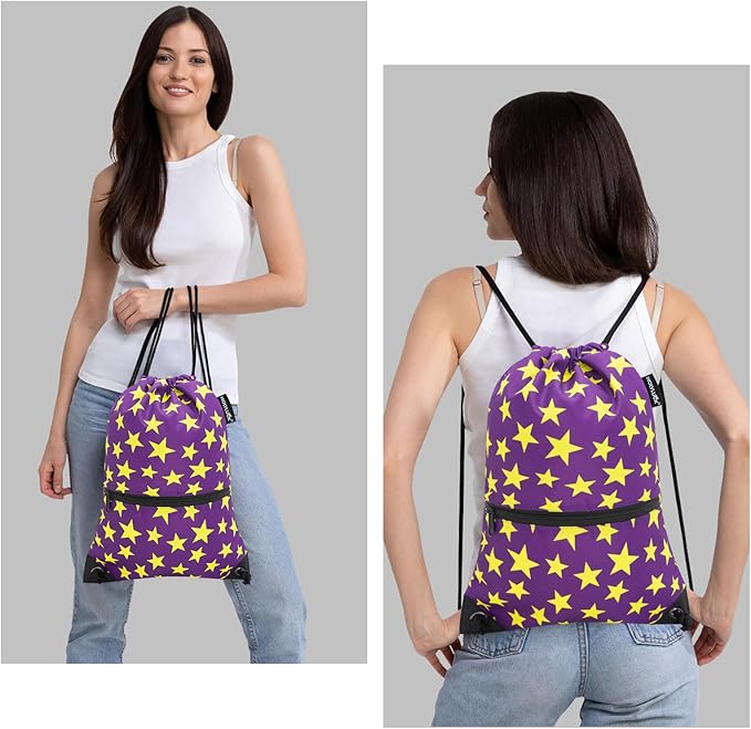 HOLYLUCK Drawstring Backpack Bag Sport Gym Sackpack