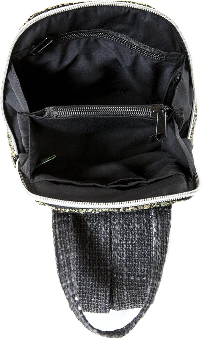 DIME BAGS - Club Kid Backpack - Stylish Mini Backpack with (Hemp Material, Timber)