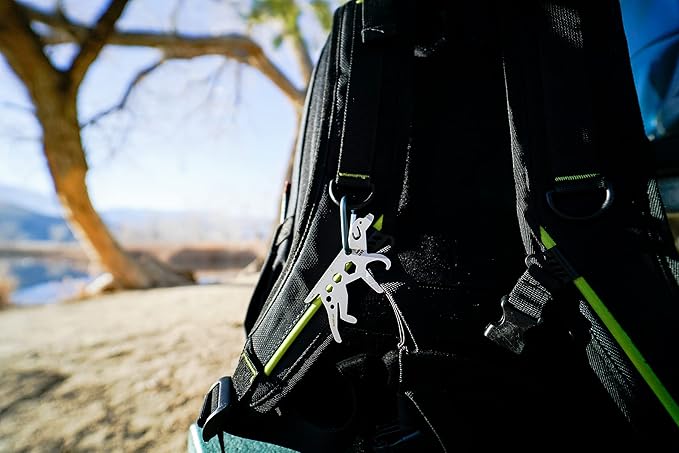 UST Tool-a-Long Multi-Tool Carabiners with Durable, Compact Stainless Steel Construction for Hiking, Kayaking, Camping, Travel and Outdoor Survival
