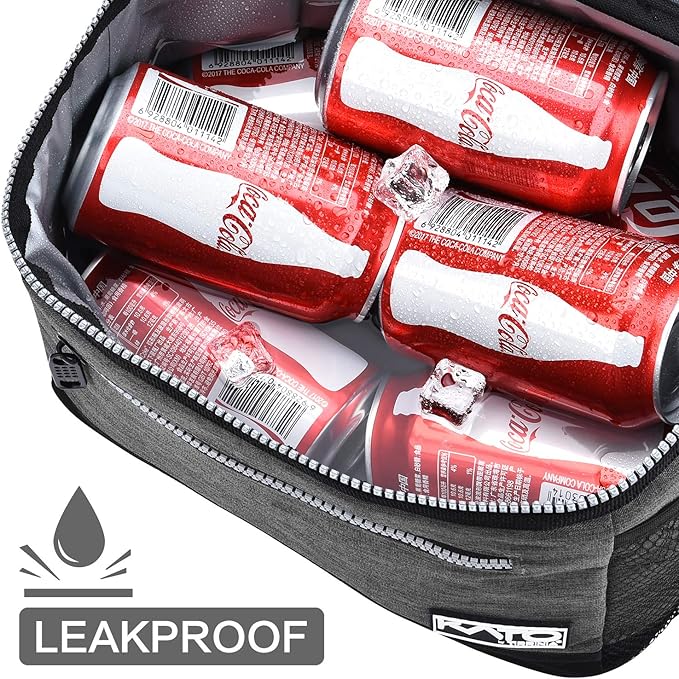 Tirrinia Insulated Lunch Box for Men/Women, Leakproof Thermal Lunch Bag for Office Picnic Work Beach Camping, Reusable Lunch Cooler Tote for Adult,Dark Grey
