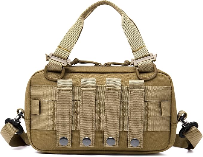 Molle Admin Pouch with Laser Cutting Loop,Car EDC EMT Molle Pouches, Large Capacity Tactical Pouch, EDC Pouch Organizer Include US Flag