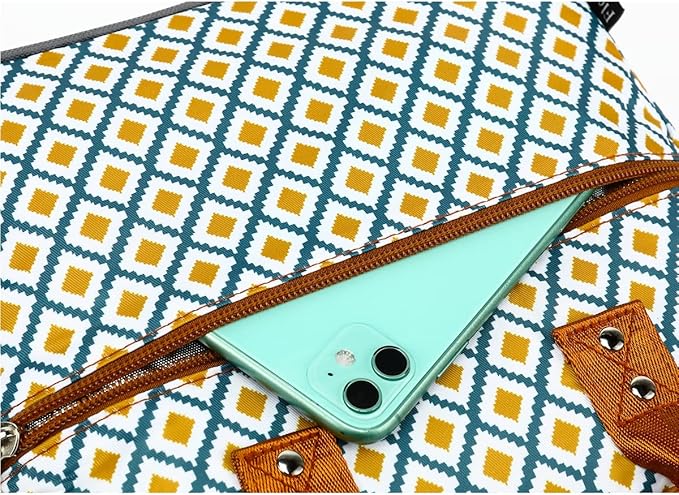 FlowFly Insulated Lunch Bag With Shoulder Strap for Women, Men, and Kids, Large and Reusable, Handle, Freezable Work and School Travel Tote and Meal Prep Organizer,Square