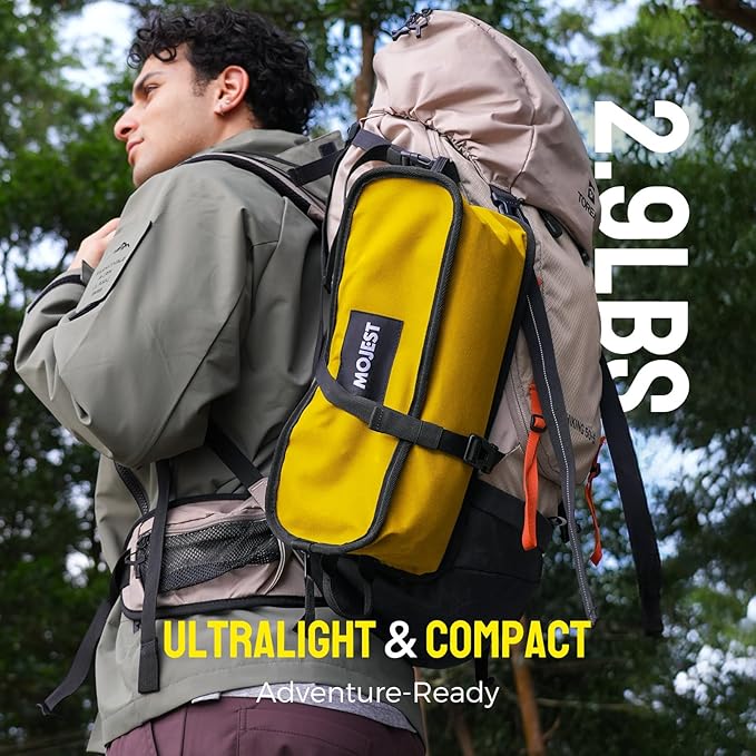 Portable Camping Chair – Compact Lightweight Folding Chair for Adults, Supports 330 lbs – Ideal for Backpacking Hiking, Fishing, Beach, Picnic & Lawn (Yellow)