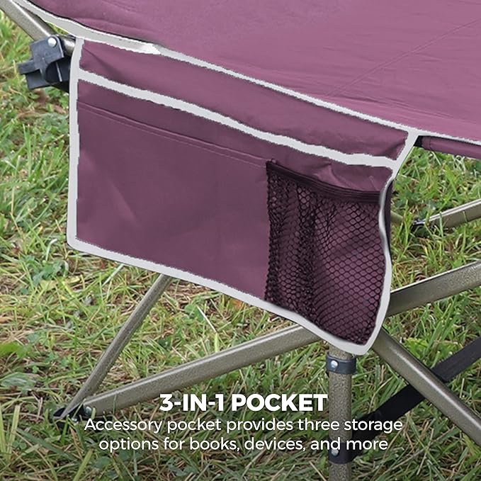 OSAGE RIVER Camping Cot for Adults - Folding Camping Cot - Portable Cots for Sleeping - Rated for 300 lbs