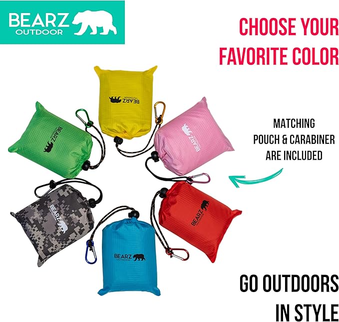 Pocket Blanket - Beach Blanket Waterproof Sandproof, Picnic Blankets Waterproof Foldable, Lightweight & Compact for Hiking, Camping, Travel, Festival Accessories