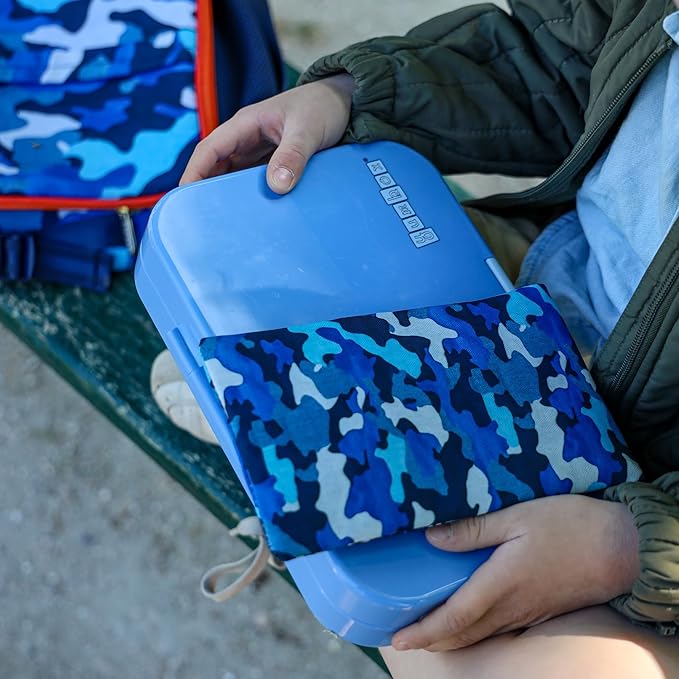 Yumbox Reusable Soft Ice Packs with Fabric Sleeve for Lunch Box and Cooler, Sweatproof, Pack of 2 Gel Ice Packs (Camo)