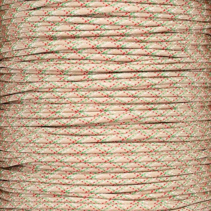 Paracord Planet Holiday Colors 550 Paracord – Great for DIY, Bracelets, and Lanyards – Sugar Cookie (25 Feet)