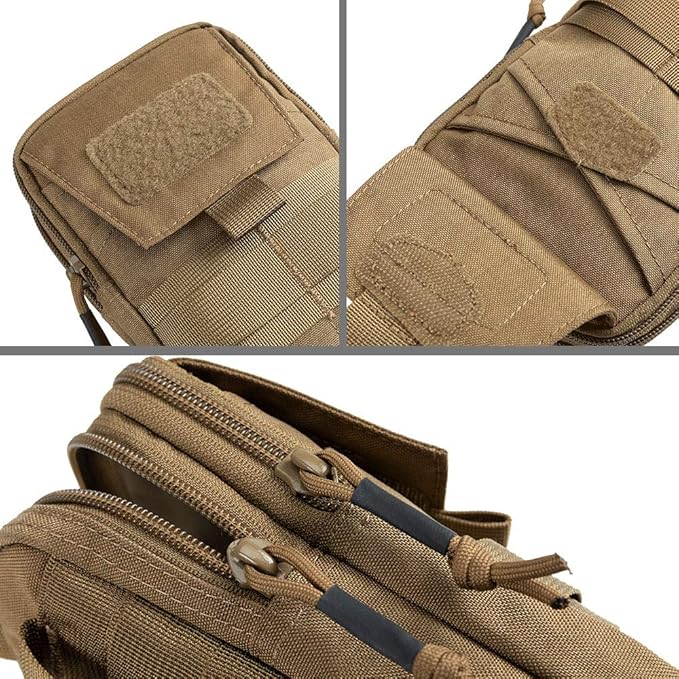 EXCELLENT ELITE SPANKER Tactical Molle EDC Pouch Nylon Belt Waist Bag Camping Hiking Organizer with Cellphone Holster for iPhone 12Pro 12 11ProMax XsMax XR XS X 8Plus 8 7 6 Samsung Galaxy Note 9 S9