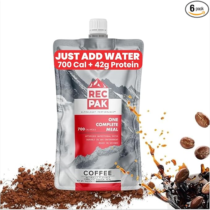 Performance Ultralight Instant Meals For Your Next Adventure | 700 Cal 42g Protein I Coffee (6-Pack)