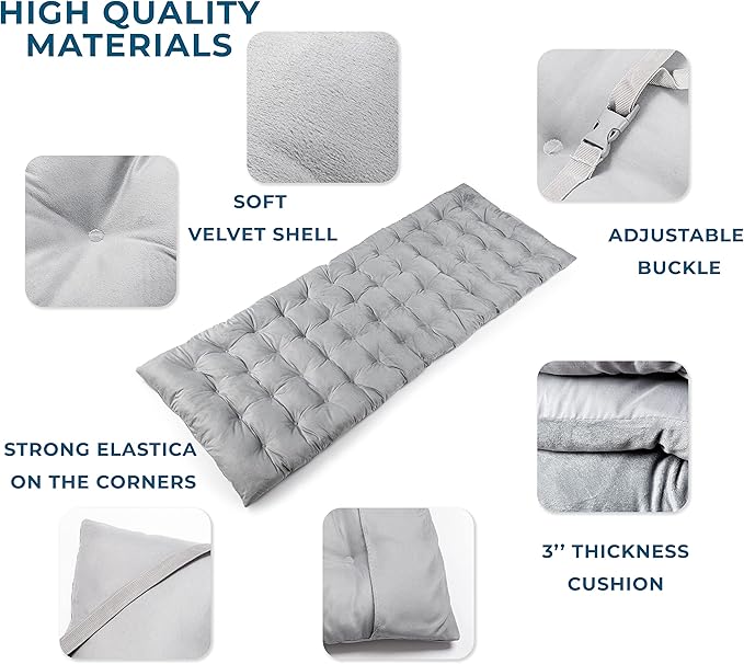 Zento Camping Cot and Mattress Folding Outdoor Travel Bed 2 Pack - Heavy Duty Max Load 450 LBS Premium Quality Cot Bed with Pad for Comfort Sleeping for Travel Home and Anytime Use