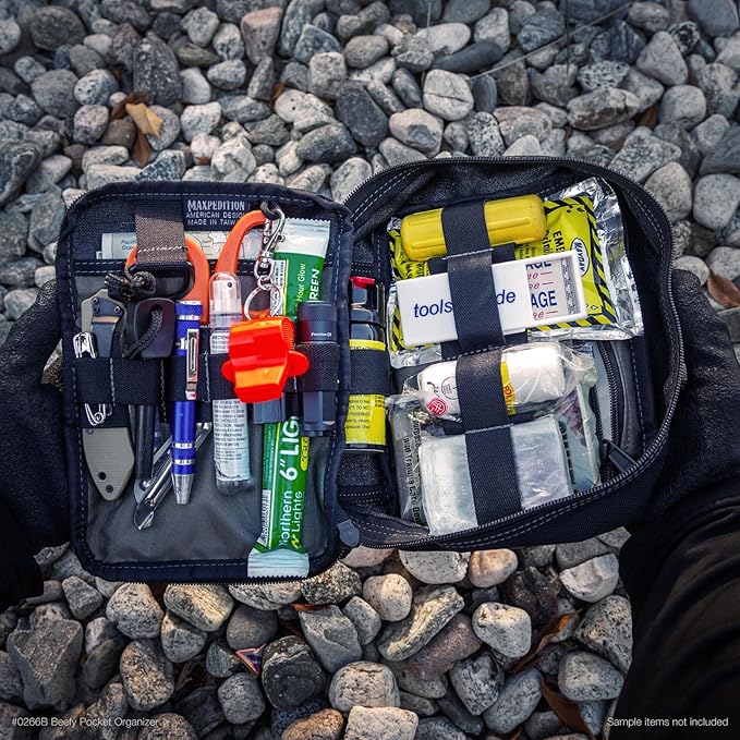 MAXPEDITION Beefy Pocket Organizer, Compact, MOLLE-Compatible, 1000D Nylon Tactical Pouch, Everyday Carry Tool and Gear Storage for Outdoor, Tactical, Survival, 0266