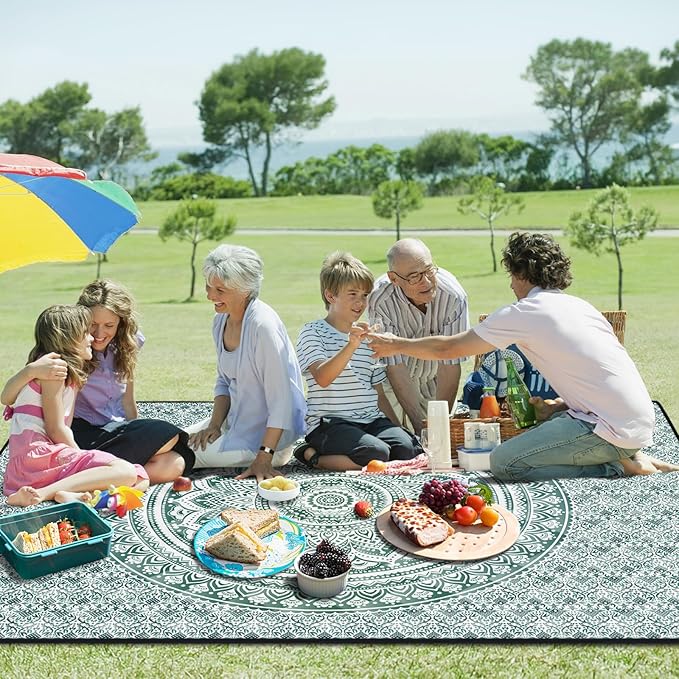 60x80 Picnic Blankets Waterproof Sandless Folding Outdoors Camp Excersise Rug Huge Boho Floor Gym Meditation Mat Yard Blanket Giant Pet Camping Items Beach Trips Garden Necessities Gift Ideas