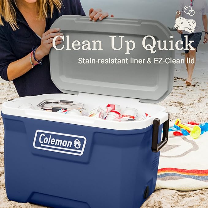 Coleman Classic Series Insulated Portable Cooler, Leak-Resistant Outdoor Hard Cooler Keeps Ice up to 5 Days, 52/70/120/150 Quart