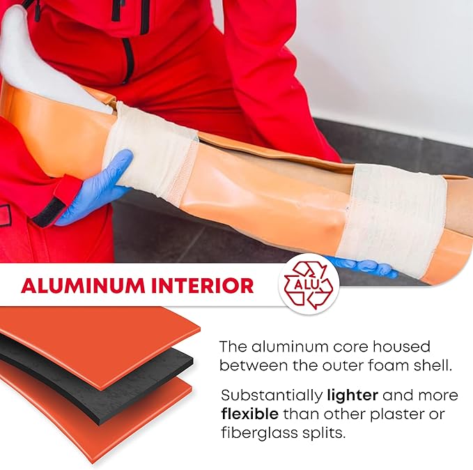 Ever Ready First Aid Universal Aluminum Splint, 24 Inch Rolled - 2 Pack
