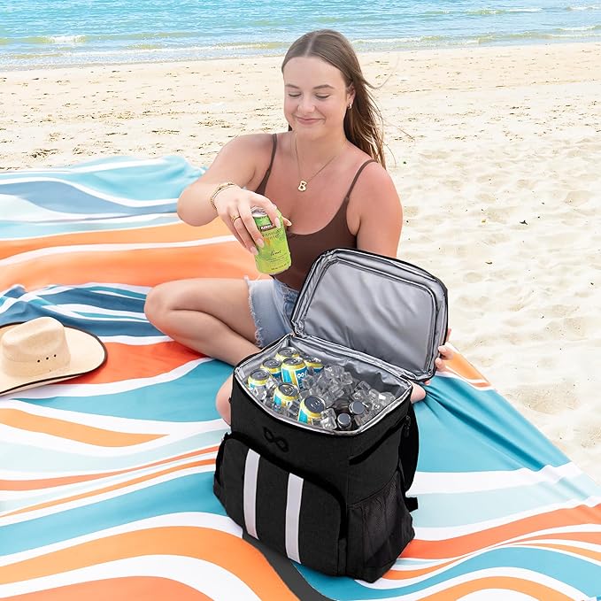 Everlasting Comfort Insulated Cooler Backpack - 54 Can, Leakproof Liner, Waterproof Zipper, Soft Backpack Cooler Bag for Men and Women - Beach, Picnic, Camping, Lunch