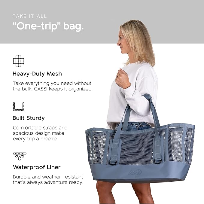 MISSION Boat Gear CASSI Heavy-Duty Outdoor Tote and Waterproof Marine-Grade Mesh Boat Bags
