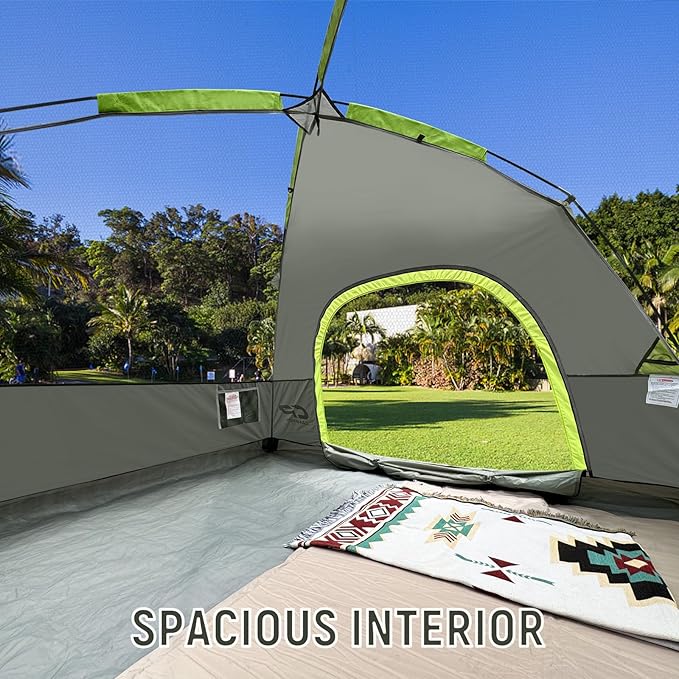 CAMPROS CP Tents for Camping 4/6 Person Tent Waterproof Windproof Double Layer Camping Tent, Easy Setup Dome Tent with Large Mesh Windows & Wider Door for Outdoor Camping & Hiking